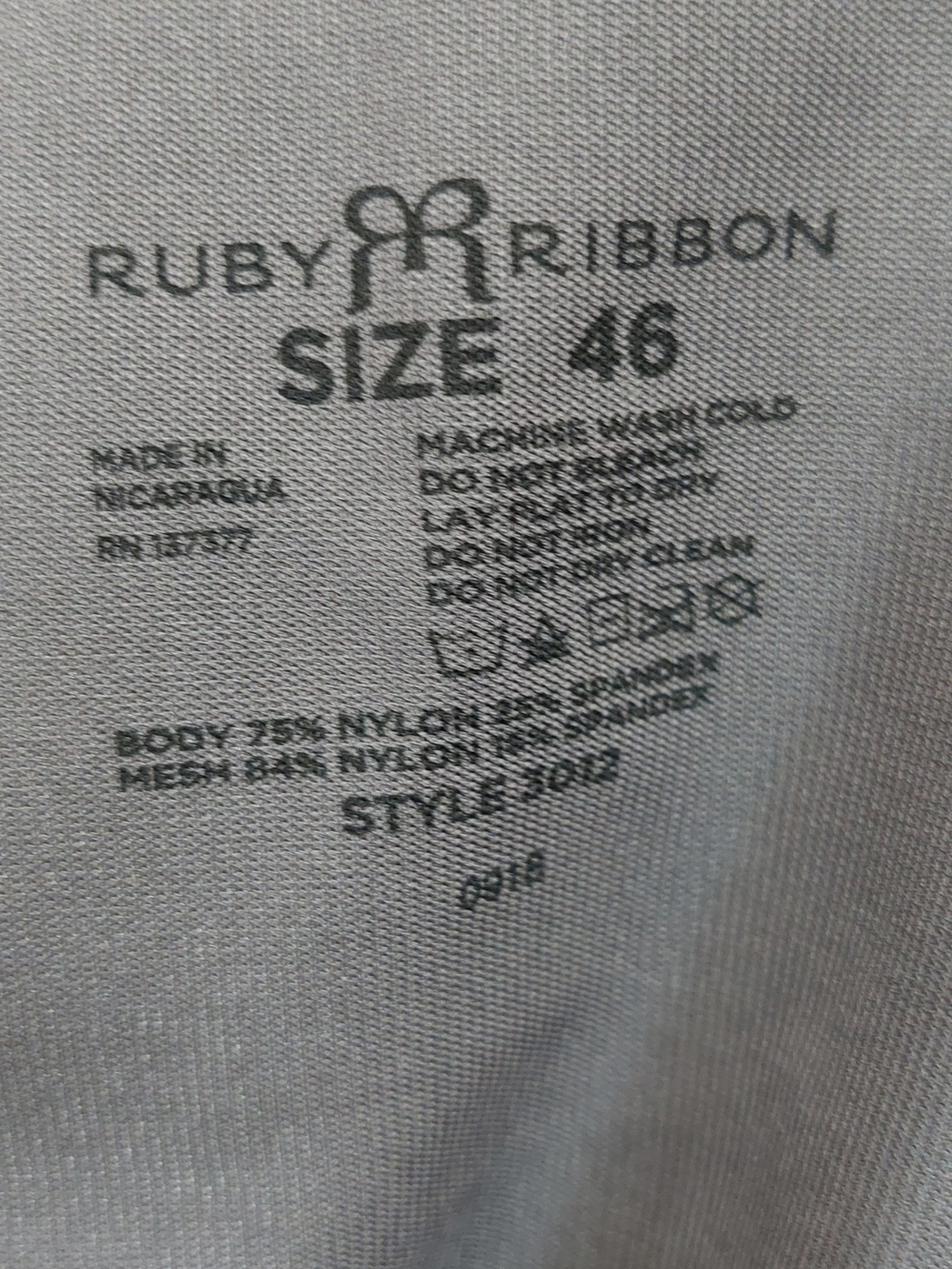 Ruby Ribbon Silver Gray Slip Tank with Built-In Support - Picture 2 of 2